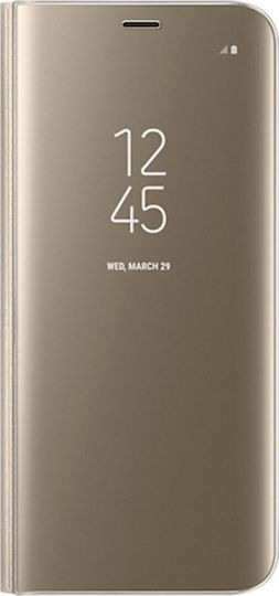 Hurtel Clear View Book Plastic Auriu (Galaxy S8+)