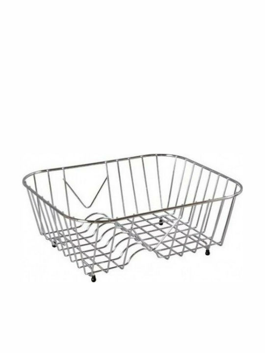 Sanitec Νο 2 Over Sink Dish Draining Rack from Stainless Steel in Silver Color 33x32cm