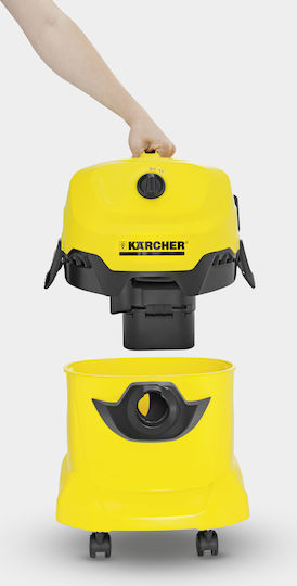 Karcher WD 4 Σκούπα Υγρών / Στερεών 1000W με Πλαστικό Κάδο 20lt