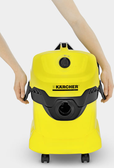 Karcher WD 4 Σκούπα Υγρών / Στερεών 1000W με Πλαστικό Κάδο 20lt