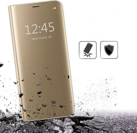 Hurtel Mirror Clear View Gold (Galaxy S9)