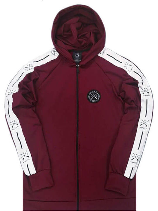Burgundy Hoodie Cardigan