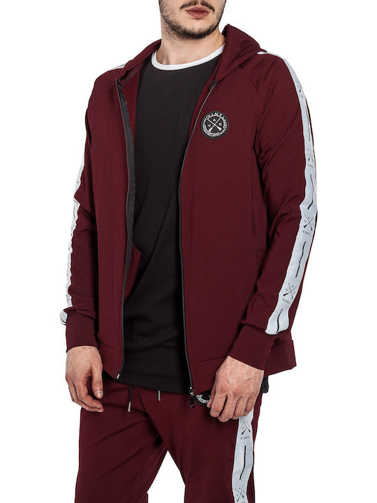 Burgundy Hoodie Cardigan