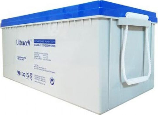 Ultracell UCG200-12 Батерия за фотоволтаични системи AGM Затворен тип Голям капацитет на разреждане 12V 200Ах