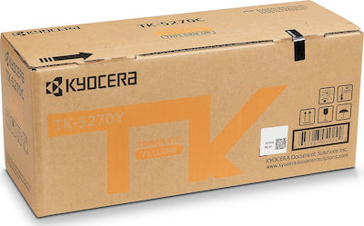 Kyocera TK-5270Y Toner Laser Εκτυπωτή Κίτρινο 6000 Σελίδων (1T02TVANL0)