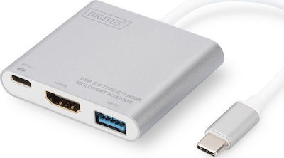 Digitus USB-C Docking Station mit HDMI 4K PD Weiß (DA-70838-1)