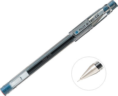 Pilot G-Tec-C4 Pen Gel 0.4mm with Light Blue Ink