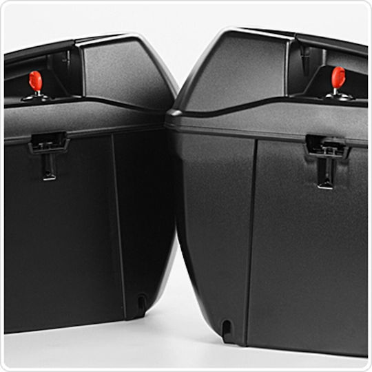 Kappa Moto K22N Monokey Motorcycle Hard Side Case Set 22lt in Black Colour