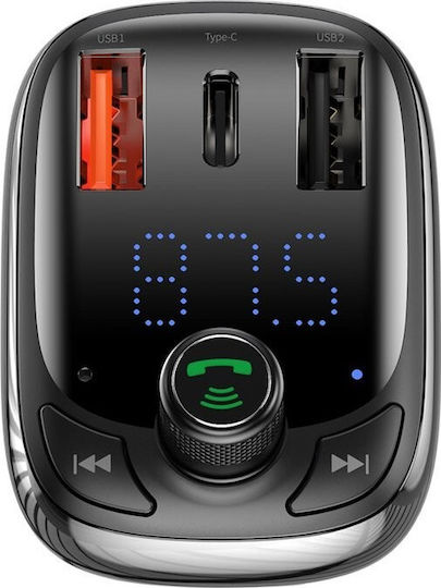 Baseus FM Transmitter Αυτοκινήτου S-13 T Type με USB