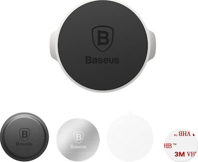 Baseus Basis für Mobiltelefon im Auto Magnetic Suction Bracket Small Ears Flat Type mit Magnet Silber