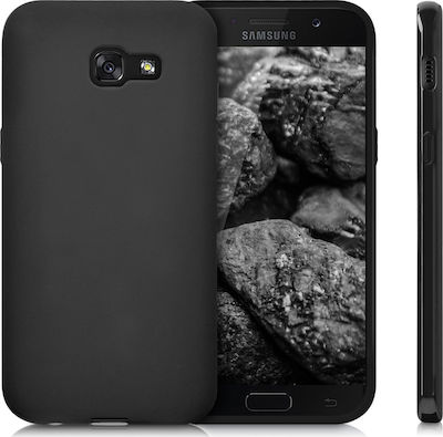 Matt Silicone Back Cover Black (Galaxy A8 2018)