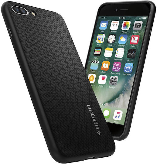 Spigen Liquid Air Armor Back Cover Σιλικόνης Μαύρο (iPhone 8 Plus / 7 Plus)
