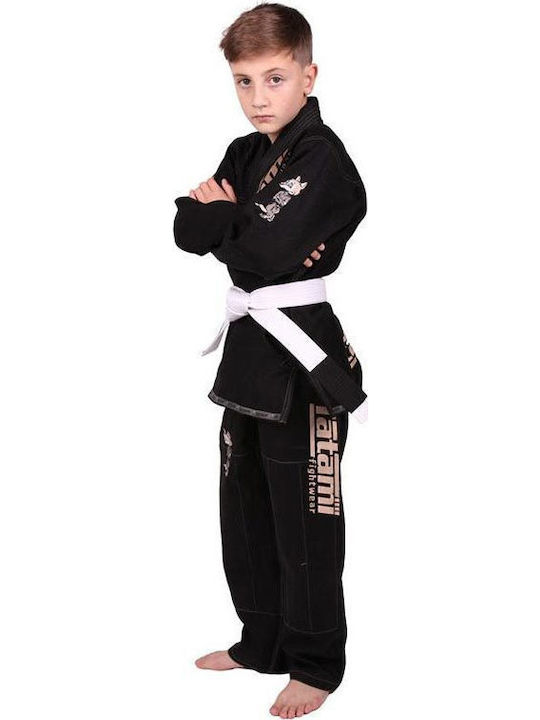 Tatami Fightwear New Meerkatsu Animal Gi Kids Brazilian Jiu Jitsu Uniform Black