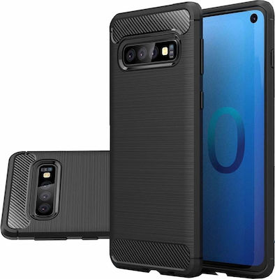 Hurtel Umschlag Rückseite Kunststoff Schwarz (Galaxy S10)