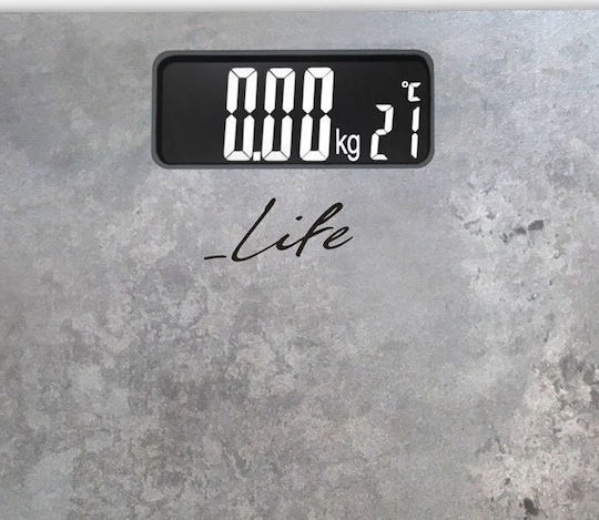 Life BSC-001 Ψηφιακή Ζυγαριά με Λιπομετρητή σε Γκρι χρώμα