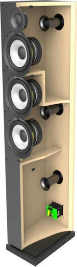 Elac Debut F5.2 DF52 Двойка Hi-Fi Говорители Подов 140W 3 Брой шофьори Ш18xД23.4xВ101.60см. Черен