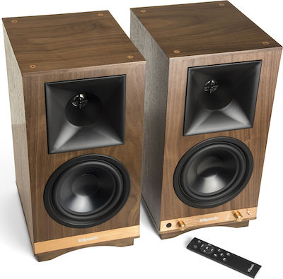 Klipsch The Sixes Самоусилващи се тонколони 2 Брой шофьори с Wi-Fi и Bluetooth 100W (Двойка) Кафяв