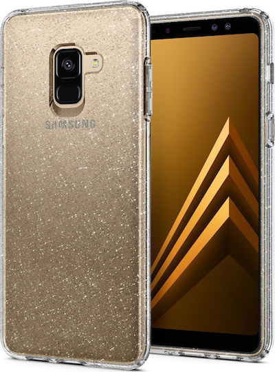 Spigen Liquid Crystal Glitter Back Cover Silicone Transparent (Galaxy A8 2018)