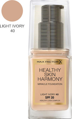 Max Factor Healthy Skin Harmony Miracle Flüssiges Make-up SPF20 40 Light Ivory 30ml