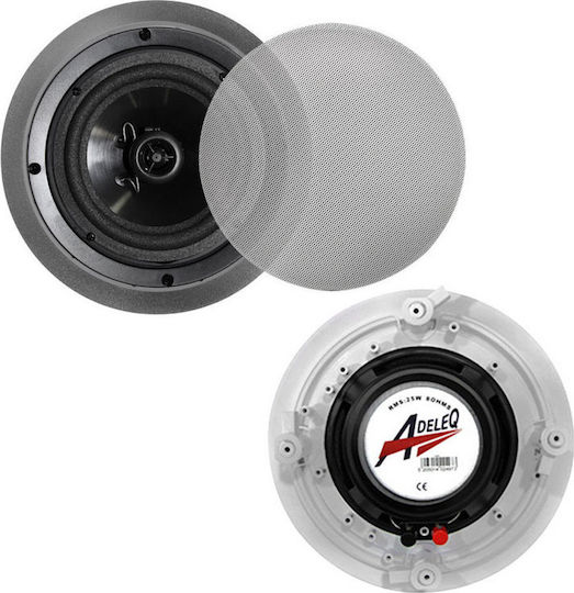 Adeleq Ceiling Speakers Pair Silver