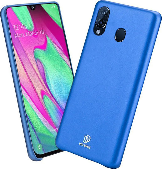 Dux Ducis Skin Lite Umschlag Rückseite Synthetisches Leder Blau (Galaxy A40)