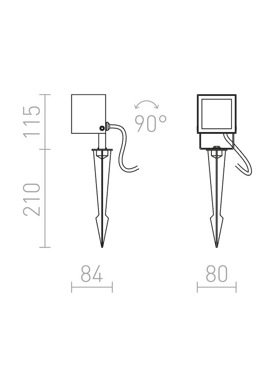 Rendl Light Studio Φωτιστικό Led Καρφωτό Bora R12025
