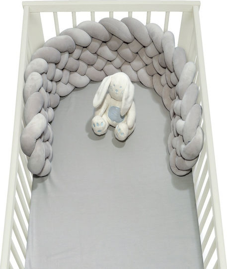 Das Home Baby Relax Crib Bumpers Braided Inside Gray 25x150cm