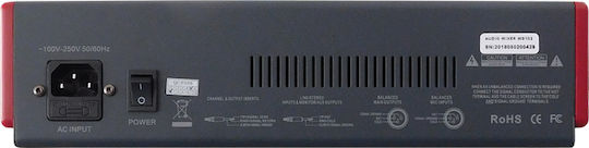 Audio Master MG102 Consolă Analogică cu 6 Canale cu Putere Fantomă și 6 Intrări XLR