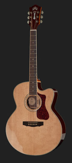 Guild Semi-Akustik Akustikgitarre F-150CE Jumbo Westerly Ausschnitt Natürlich