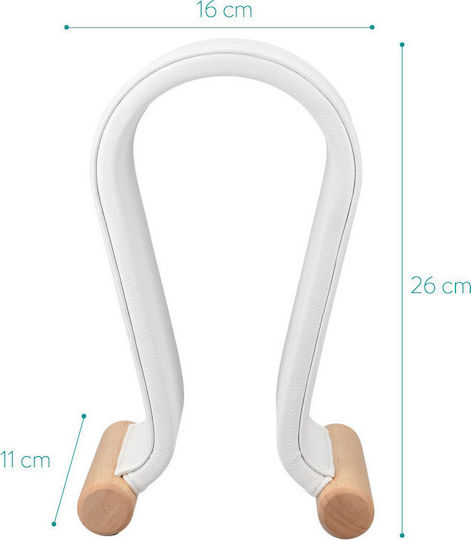 Navaris Omega Desktop Headphone Stand White