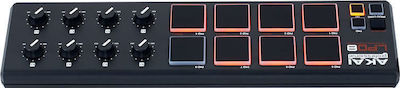 Akai Proffesional Midi Controller LPD-8-V2 USB σε Μαύρο Χρώμα