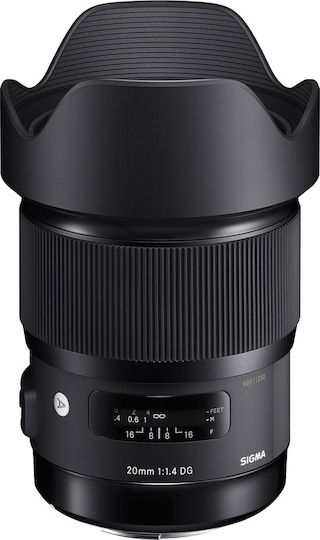 Sigma Full Frame Camera Lens 20mm f/1.4 DG HSM Wide Angle for Nikon F Mount Black