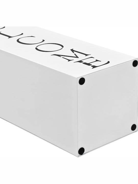 vidaXL Welcome White 15.5x15.5x48.5cm