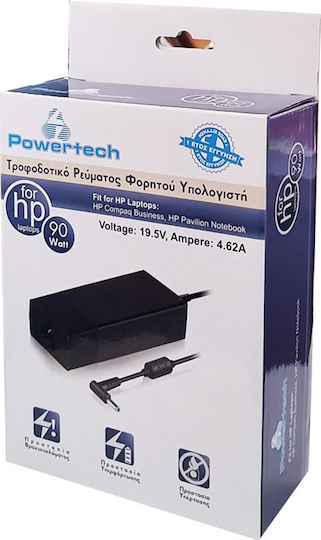 Powertech Laptop Charger 90W 19.5V 4.62A for HP without Power Cord