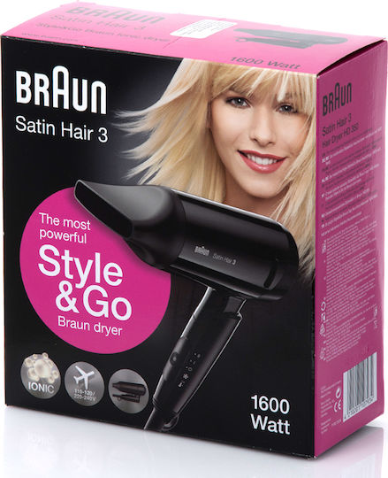 Braun Ionic Travel Hair Dryer 1600W S6502056