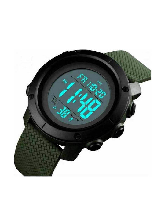Skmei 1426 Ψηφιακό Ανδρικό Ρολόι 46mm Μπαταρίας με Καουτσούκ Λουράκι Green/White