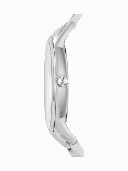 Emporio Armani Renato Men's Watch 43mm Battery with Silver Metal Bracelet