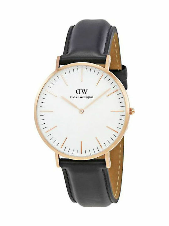 Daniel Wellington Classic Sheffield Ρολόι Μπαταρίας με Δερμάτινο Λουράκι