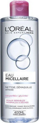 L'Oreal Paris Micellar Water Τόνωσης Micellar για Ξηρές Επιδερμίδες 400ml