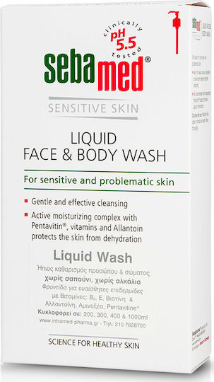 Sebamed Liquid Face & Body Wash Αφρόλουτρο με Niasinamid για Λάμψη 300ml