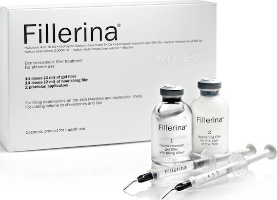 Labo Fillerina Dermo-cosmetic Clasa 2 Acid Hialuronic Serum Hidratare & Anti-îmbătrânire pentru Față cu Acid Hialuronic pentru Tonifiere 2x30ml