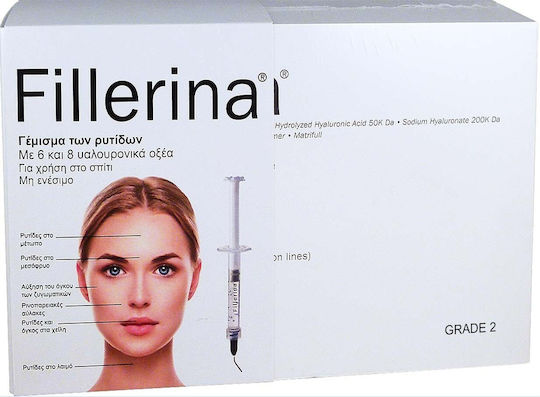 Labo Fillerina Dermo-cosmetic Clasa 2 Acid Hialuronic Serum Hidratare & Anti-îmbătrânire pentru Față cu Acid Hialuronic pentru Tonifiere 2x30ml