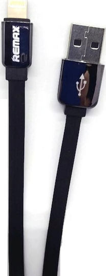 Remax Flat USB to Lightning Cable Μαύρο 1m (KingKong)