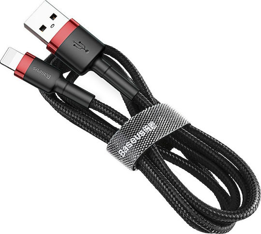 Baseus Cafule IP Edition Плетена USB-A към Lightning кабел Червен 3м (CALKLF-R91)
