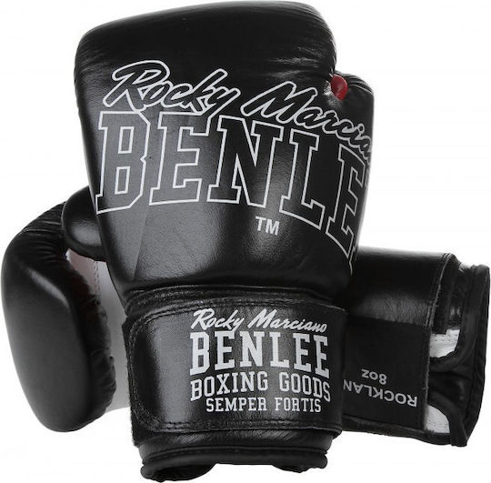 Benlee Rockland Kids Boxing Gloves Leather for Match Black