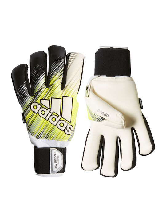 adidas Classic Pro Fingersave Γάντια Τερματοφύλακα Ενηλίκων Λευκά