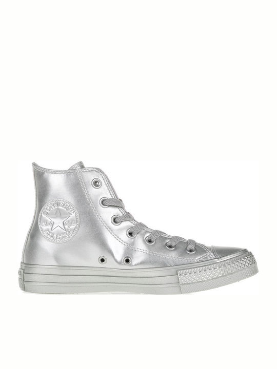 Chuck Taylor All Star Liquid Metallic Μποτάκια Ασημί