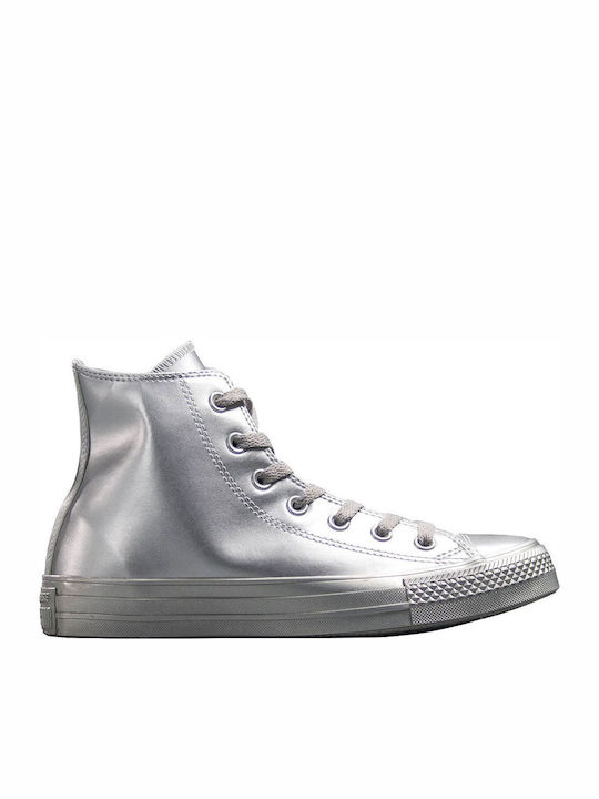 Chuck Taylor All Star Liquid Metallic Μποτάκια Ασημί