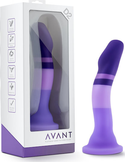 Avant D2 Dildo με Βεντούζα Purple Rain 19cm