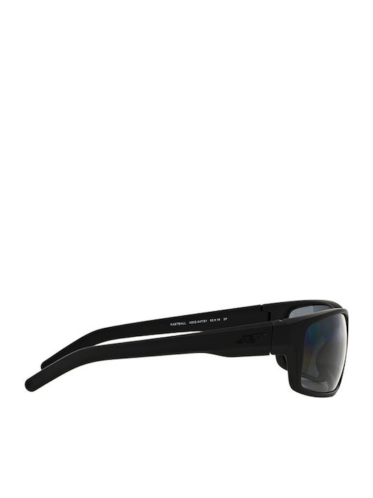 Arnette Fastball Men's Sunglasses with Black Plastic Frame and Black Polarized Lens